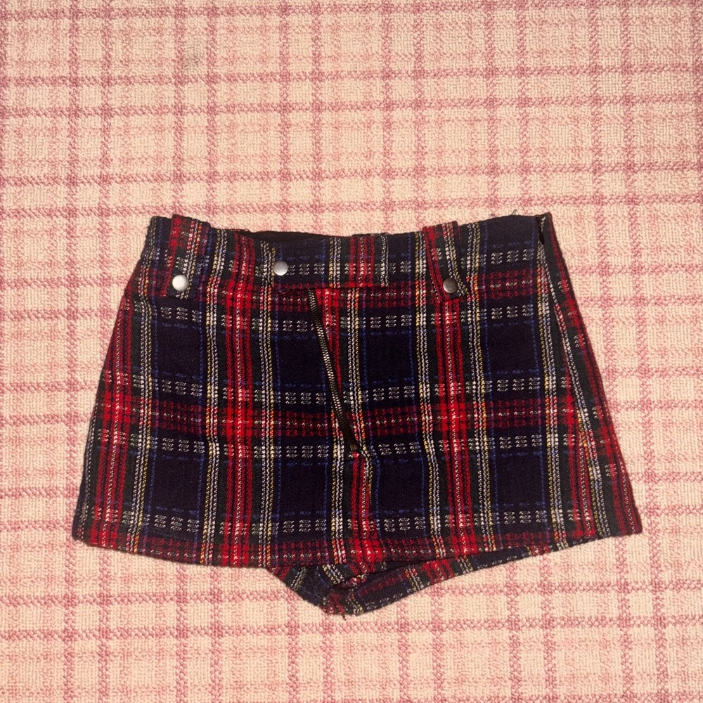 Free People Plaid Skort